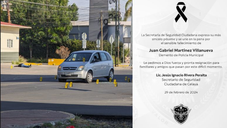 Se llamaba Juan Gabriel Martínez el policía de Celaya que fue asesinado frente a su familia