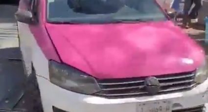 VIDEO: Así atropelló un taxista a un hombre por un incidente vial en CDMX