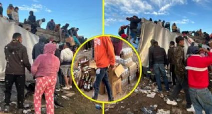 ‘A rapiñar para el sábado’; vuelca camión de cerveza en Gómez Palacio y ciudadanos roban mercancía