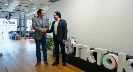 Revisa Mario Delgado con directivos de TikTok uso de plataforma por veda electoral