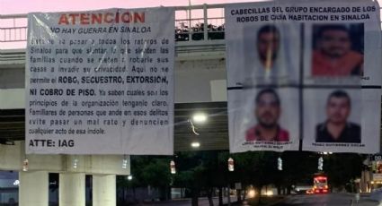 Aparecen narcomantas en Culiacán tras plagio masivo; exhiben a supuestos líderes criminales