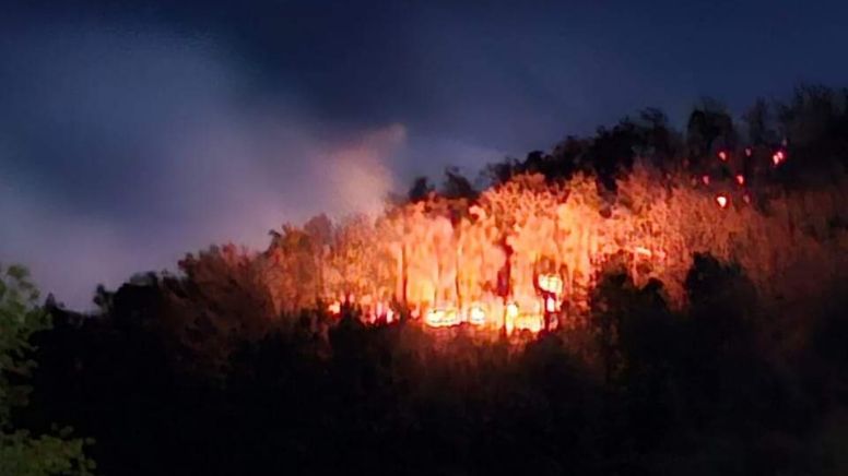 FOTOS | Arde la Sierra de Santa Rosa: Bomberos combaten varios incendios forestales en la zona