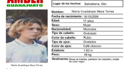 Alerta Amber: ¿La has visto? La joven María Guadalupe Meza Torres salió de su casa hace 5 días y no ha vuelto