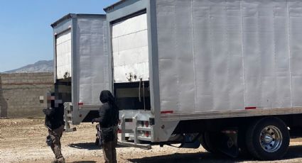 Recuperan camiones robados tras cateo en Zempoala