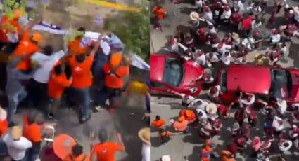 ¡Parecía un motín carcelario! Militantes de Morena y MC se enfrentan brutalmente a golpes en debate