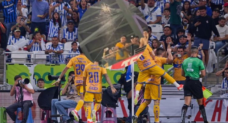 Liga MX informa que vetaron de estadios a dos aficionados de Tigres que lanzaron vaso