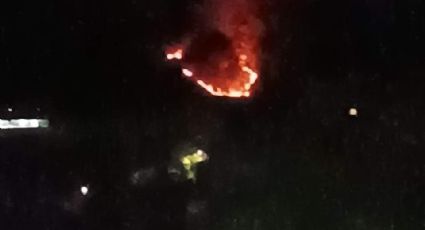 Se reaviva incendio en El Ocotal, en Tlanchinol