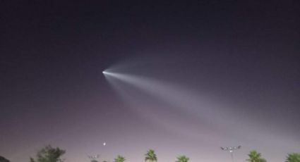 Cohete de SpaceX deja estela de luz en el cielo y se alcanza a apreciar en Hermosillo