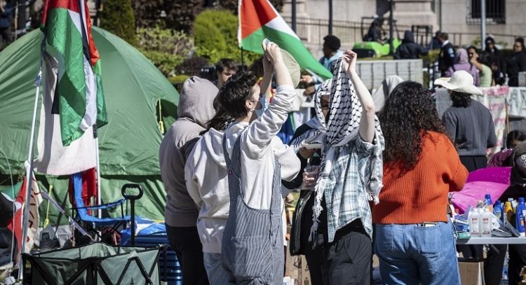 Registran universidades de EU protestas por la guerra de Israel con Hamás