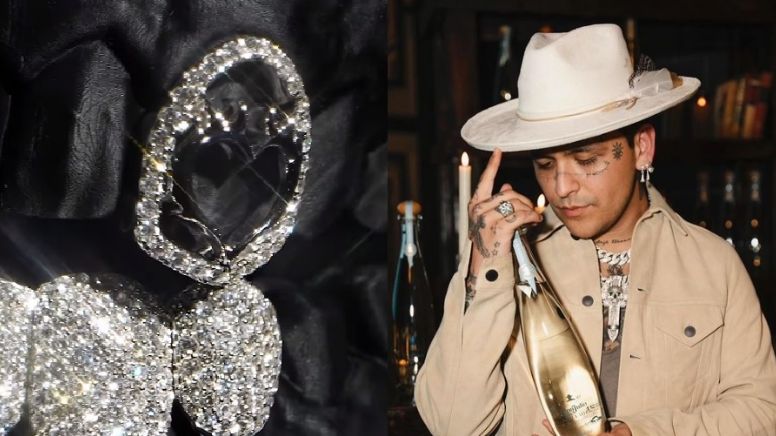 FOTOS: Christian Nodal estrena lujosa dentadura de diamantes de millones de pesos