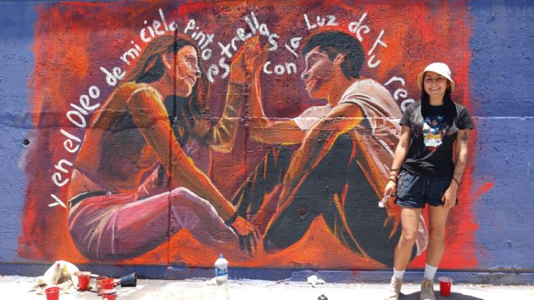 Grafiteras invitan a leoneses para que conozcan y cuiden los nuevos murales en el río de Las Liebres