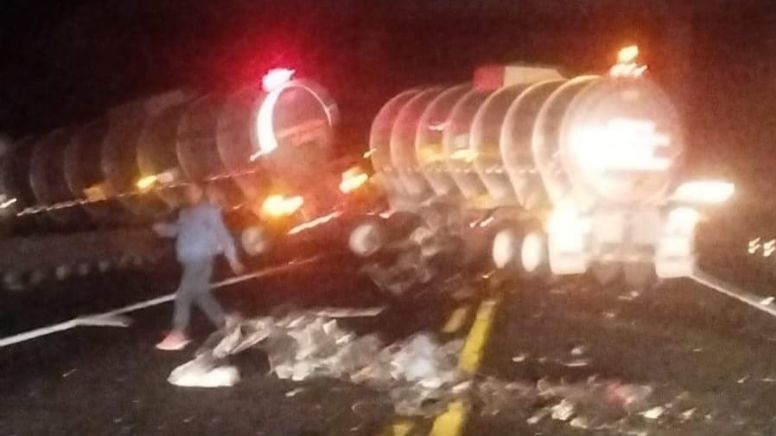 Accidente en la carretera México-Tuxpan, esta noche