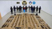 Rastrean y ubican arsenal: Catean casa en San Luis de la Paz, incautan 143 armas de fuego y detienen a 4 personas
