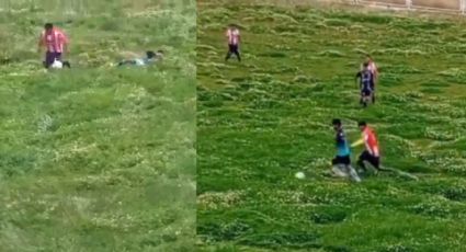 Partido en Copa Perú se juega en cancha en malas condiciones; balón y jugador ‘desaparecen’’