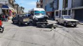 Accidente en Uriangato: Choca camioneta contra combi en el Centro