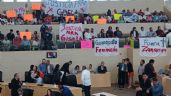 Protestan 250 morenistas en Congreso del Estado por asesinato de Gisela Gaytán