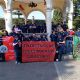 Día del Trabajo en Moroleón: Marchan 40 trabajadores sindicalizados de Telmex