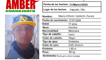 ¡Alerta Amber! Se busca a Marco Alfredo Calderón, desaparecido en Irapuato