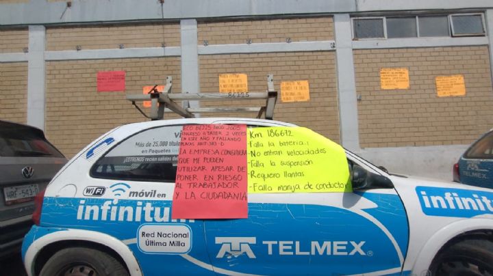 Trabajan técnicos de Telmex en Tulancingo con vehículos en malas condiciones, acusan