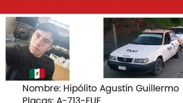 Taxista salió de Pachuca a Tlanchinol y desapareció, familiares lo buscan