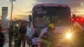 Foto ilustrativa de la nota titulada Camionazo en Ecobulevar: Hay 35 lesionados de una empresa de autopartes; iban de León a SFR