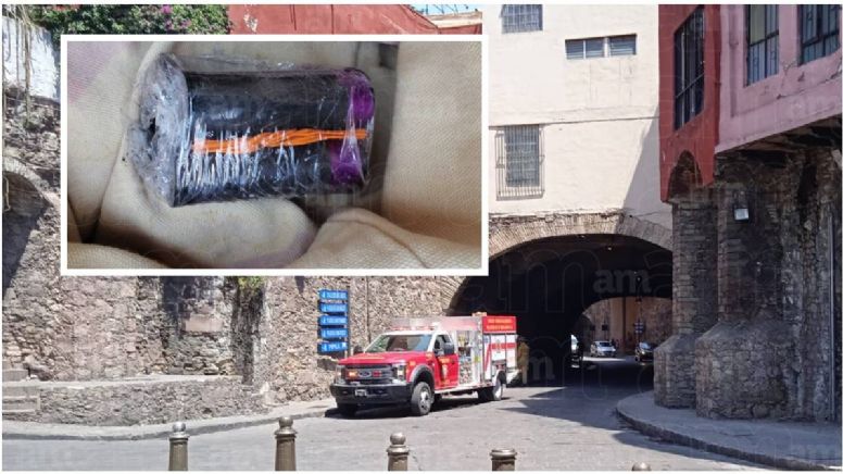 Seguridad Guanajuato capital: Recuperan paquete con explosivos en Glorieta Unesco