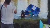 VIDEO | Se hunde lancha con dos pasajeros en lago del Parque Xochipilli de Celaya