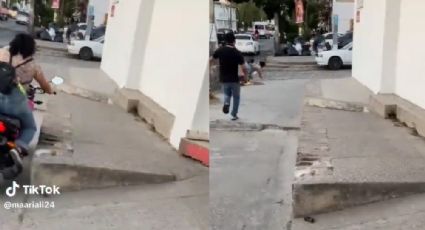 Accidente en Puerto Vallarta: estrella su moto saliendo de la agencia