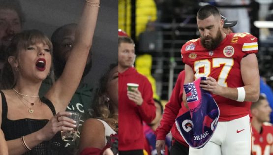 Super Bowl: Taylor Swift aplica ‘fondo, fondo’ en el palco; Travis Kelce se molesta con Andy Reid en el campo