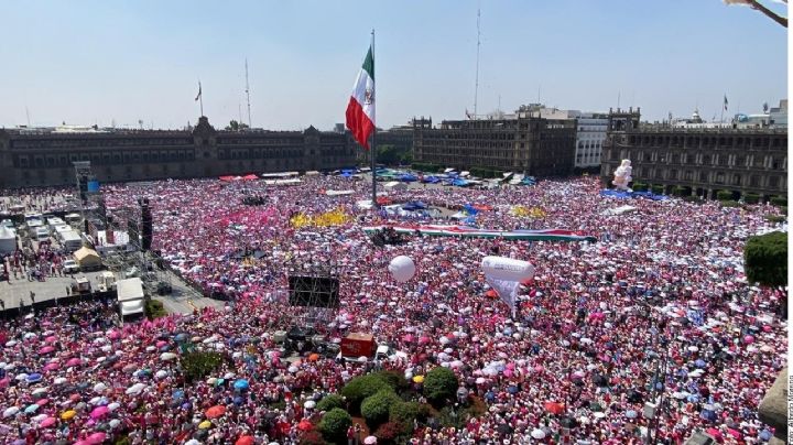 '¡Detengan elección de Estado!', exige Marea Rosa desde Zócalo capitalino