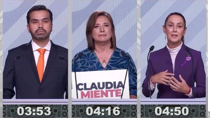 ¿A qué hora es el tercer debate presidencial entre Xóchitl, Jorge y Claudia?